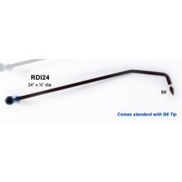 RDI24 24" Double Bend Interchangeable Tip Rod - Euro Dent Tools