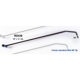 RDI36 36" Double Bend Interchangeable Tip Rod - Euro Dent Tools