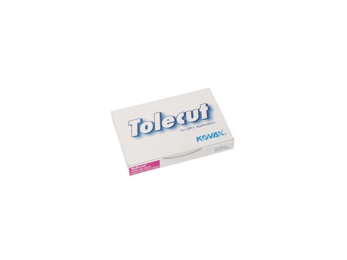 Tolecut-Blätter, rosa Schleifpapier mit K1500er-Körnung