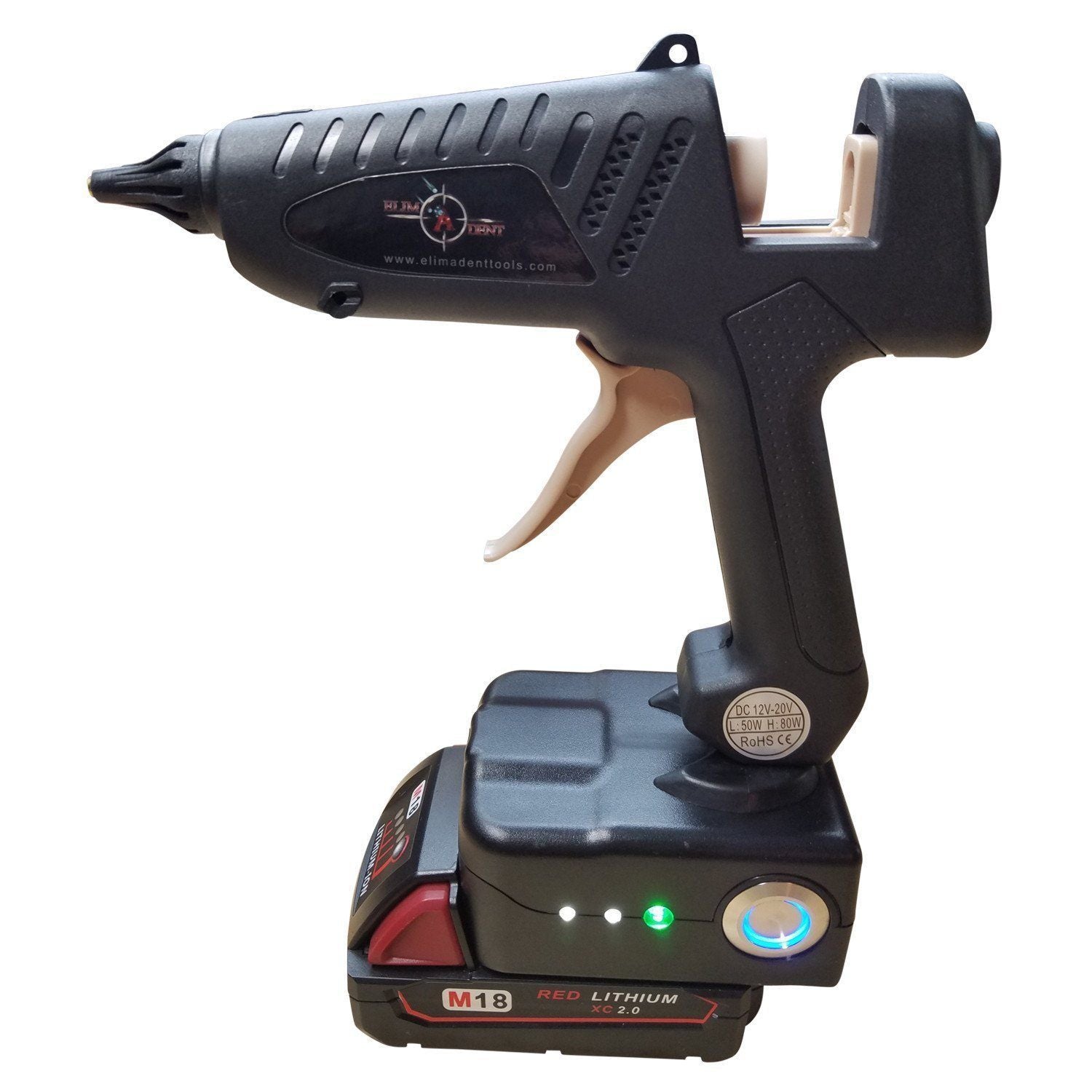 Elim a Dent battery glue gun Milwaukee (no batteries)