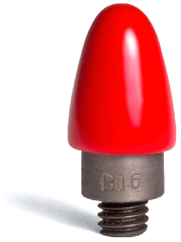 B16-R metal tip with red vinyl cap - Euro Dent Tools