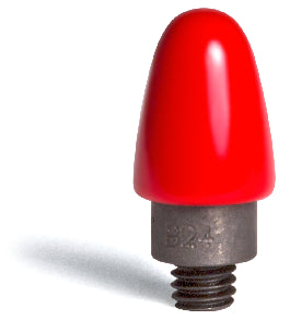 B24-R metal tip red vinyl cap - Euro Dent Tools