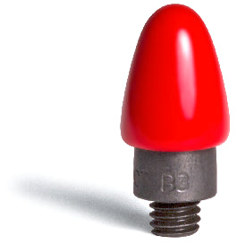 B3-R metal tip red vinyl cap - Euro Dent Tools