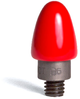 B6-R metal tip red vinyl cap - Euro Dent Tools