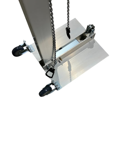 Pulltower with vacuum plate