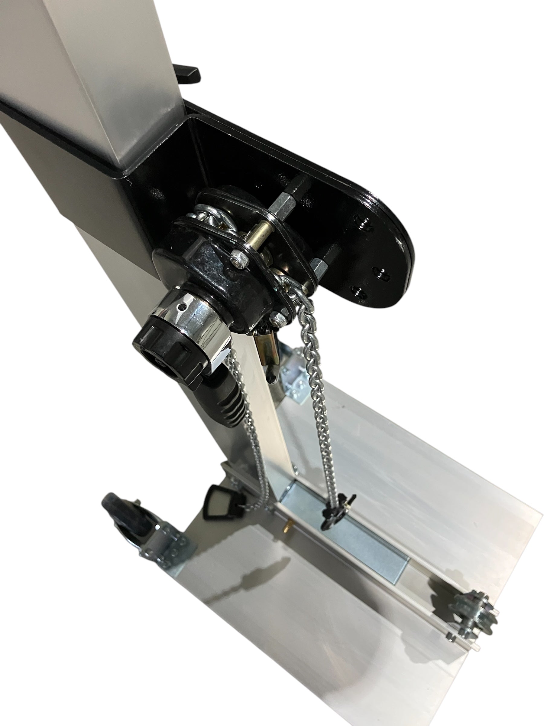 Pulltower with vacuum plate